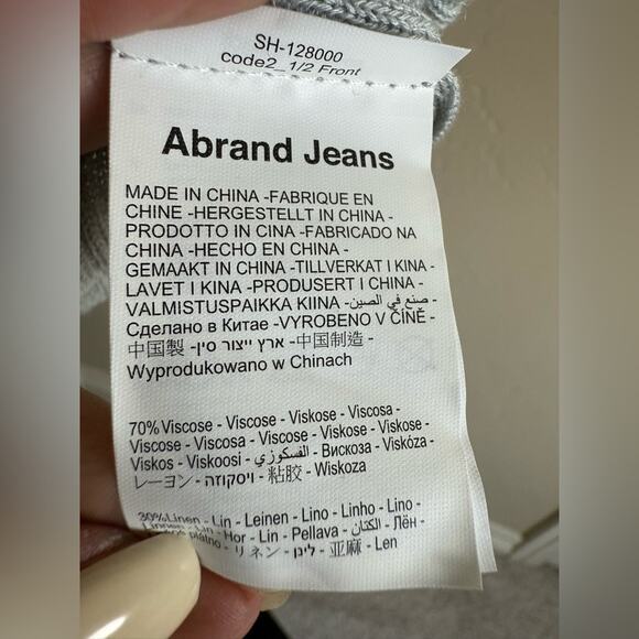 New Abrand Heather Icon Mock Neck Tank Top Clay Tan Size Small Sleeveless Ribbed - Picture 6 of 7